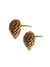 Recycled silver & gold plated stud earrings CONE