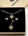 Eco gold plated jewellery set HEARTS *P
