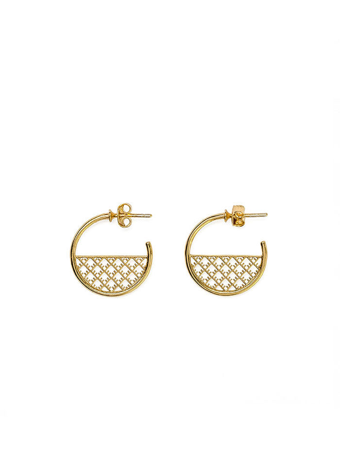 Recycled silver & gold plated earrings CIRCOOP *P