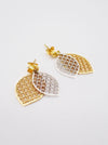 Eco gold plated earrings LEAVES *P