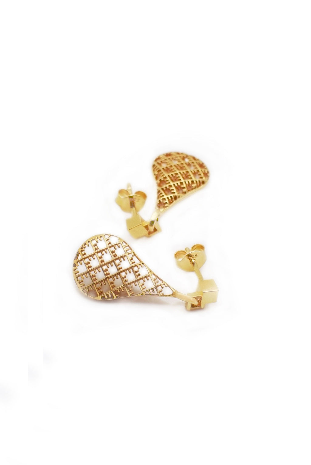 Eco gold plated earrings DROP *P