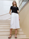 White Bamboo Culotte Trousers PERIT