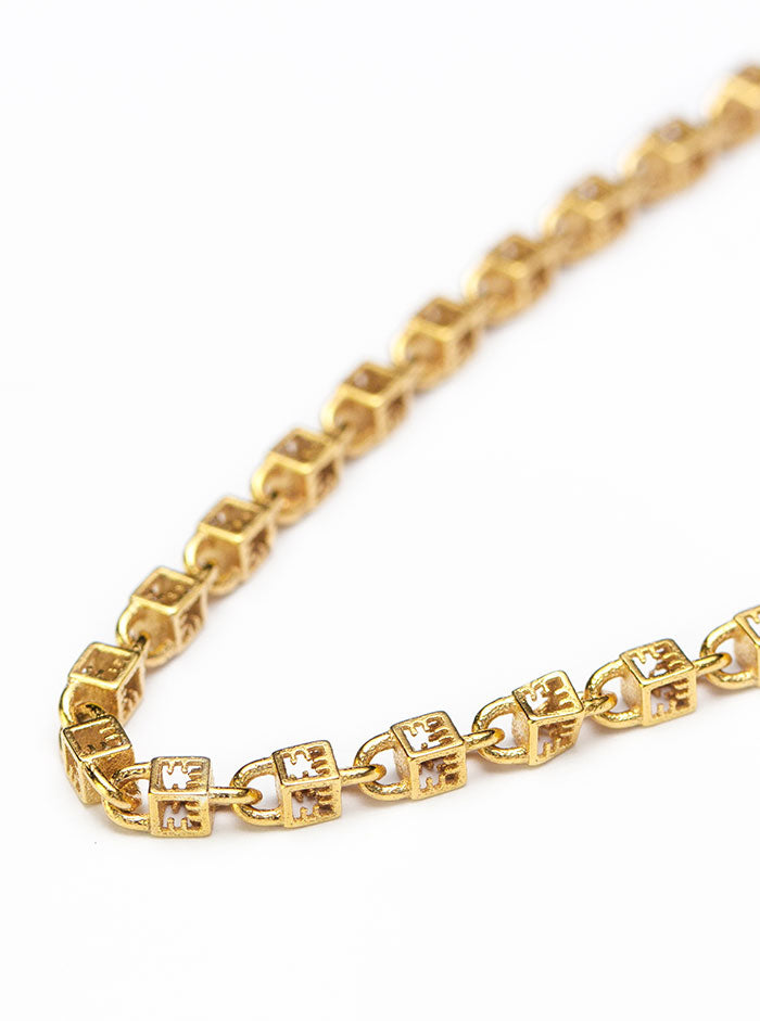 Eco gold plated silver chain bracelet PADLOCK