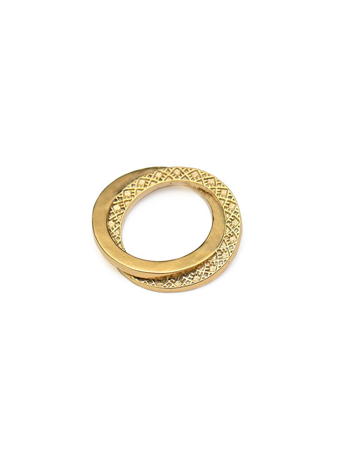 Eco gold plated silver circle pendant RINGS