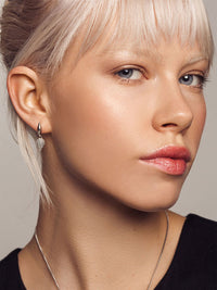 Recycled silver & gold plated earrings PINE CONE (S)
