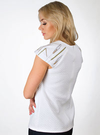 White Organic Cotton Embroidered Blouse VILI