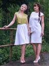 White Organic Cotton A-Skirt RUKIS