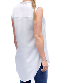 White Bamboo Sleeveless Blouse KAER