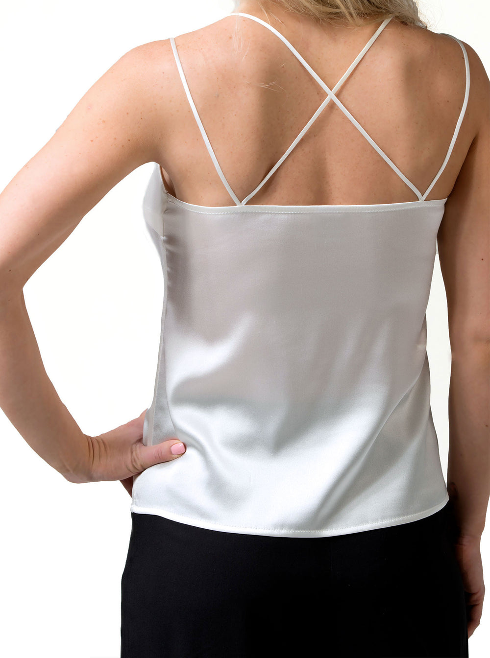 White Organic Silk Cami Top – KiRiVOO