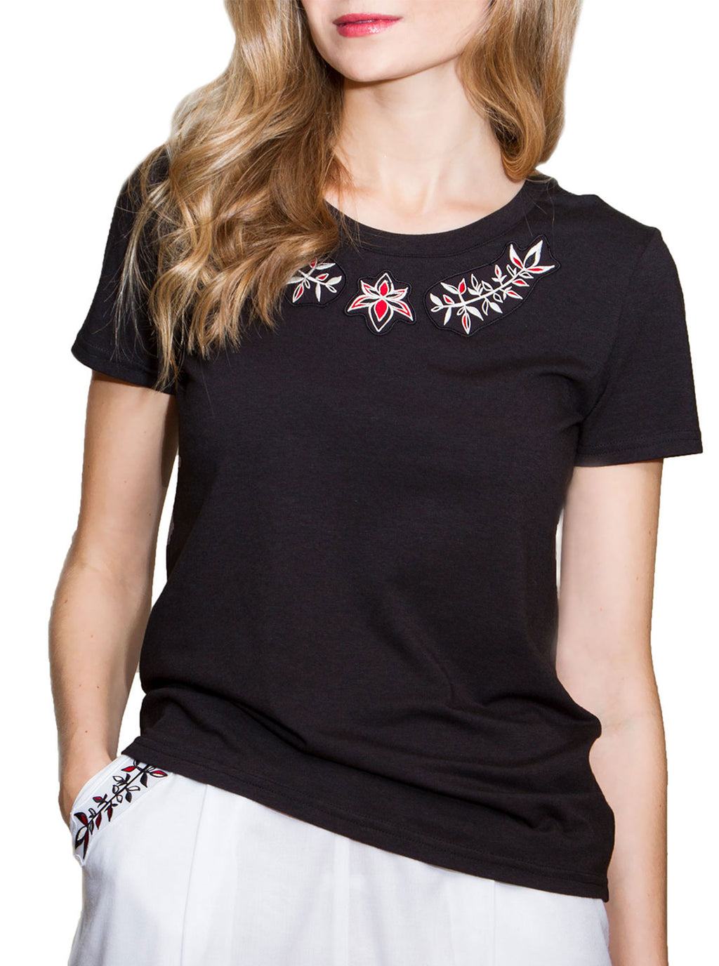 Black Organic Blend T-shirt PRIGITTE