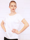 White Organic Peace Silk Blouse KAIA