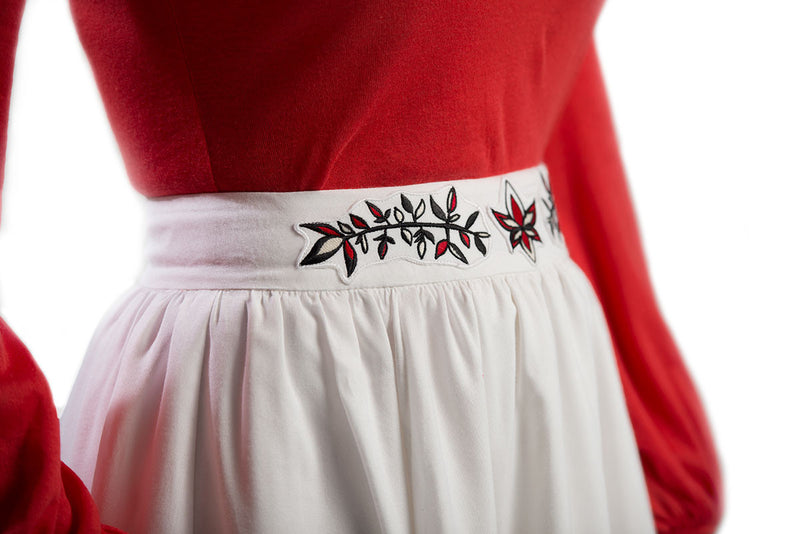 Multi-Color Bamboo Embroidered Skirt SIMONE