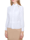 White Bamboo Straight Shirt LIISA