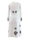 White organic cotton embroidered dress SuSi